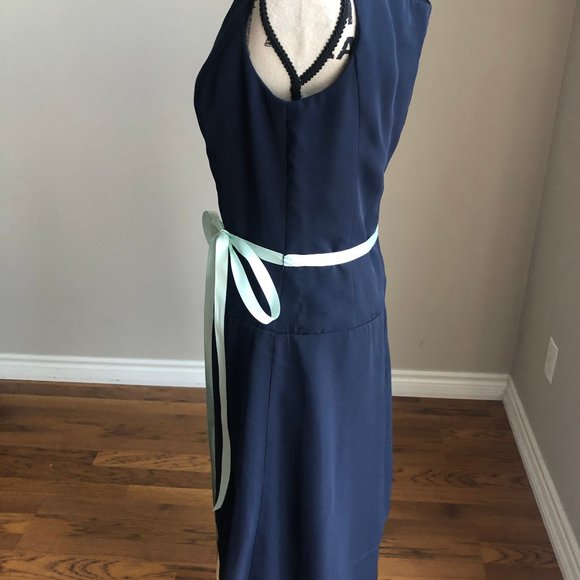 WTOO by Watters & Watters Navy blue tea length 10 - Picture 5 of 7